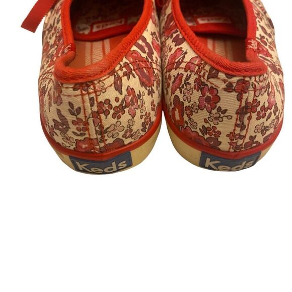 Keds Canvas Lace Up Sneakers Womens Floral Ribbon Lace Shoe Sz 7.5 - Picture 5 of 10